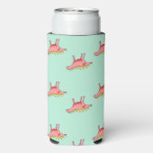 Roze dinosaurussen op blauw (Seltzer Achterkant)