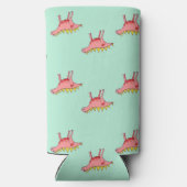 Roze dinosaurussen op blauw (Achterkant)