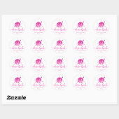 Roze Disco Bal Disco Bruid Bruiloft Ronde Sticker (Vel)