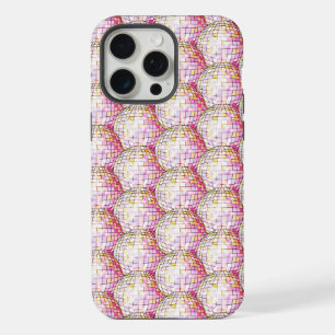 Roze Disco Bal Patroon iPhone 15 Pro Max Hoesje