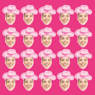 Roze Disco Cowgirl Aanpasbaar Bruid Gezicht Sticker