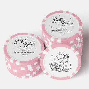 Roze Disco Cowgirl Laatste Rodeo Bachelorette Fees Poker Chips