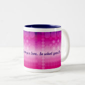 Roze Disco Dreams Custom Quote Mok (Voorkant rechts)