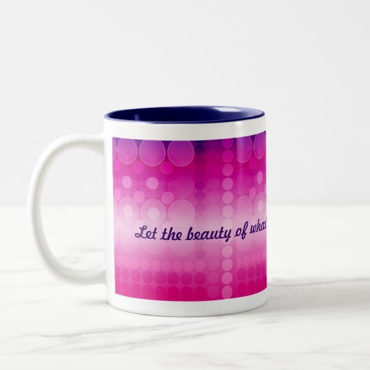 Roze Disco Dreams Custom Quote Mok (Links)