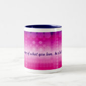 Roze Disco Dreams Custom Quote Mok (Center)