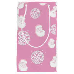 Roze Disco Kerstman Klein Cadeauzakje