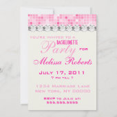 roze disco sparkle bachelorette kaart (Achterkant)