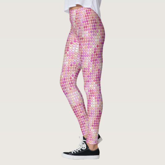 Roze disco Stippen Leggings (Links)