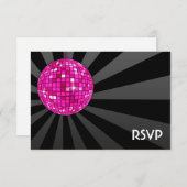 Roze Discobal RSVP (Voorkant / Achterkant)
