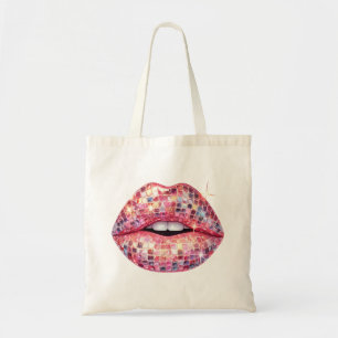 Roze discobal tote bag