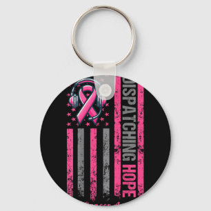ROZE Dispatcher Borstkankerbewustzijn Pink op acht Sleutelhanger