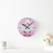 Roze diva Bubble Bath Clock Ronde Klok (Huis)