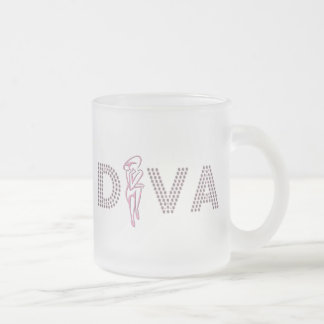 Roze Diva Matglas Koffiemok