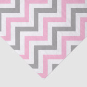 Roze, Dk Grey Wht Large Chevron ZigZag Pattern Tissuepapier (Detail)