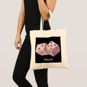 Roze Dobbelsteen Boodschappentas Tote Bag