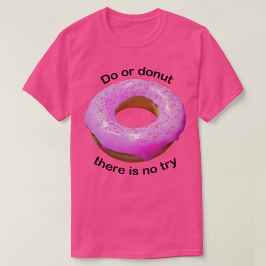 Roze doen of donut t-shirt (Design voorkant)