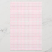 Roze Dog Mongrammed Letter D Lined Briefpapier (Achterkant)