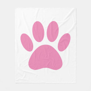 Roze Dog Pawprint Fleece Blanket