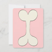 Roze Doggy Theme Birthday Uitnodiging (Achterkant)