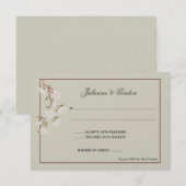 Roze Dogwood/Apple Blossom RSVP (Voorkant / Achterkant)