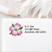 Roze Dogwood Blossom Label (Insitu)