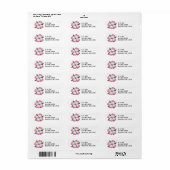 Roze Dogwood Blossom Label (Full Sheet)