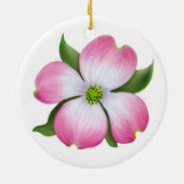 Roze Dogwood Floral Ornament (Achterkant)