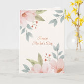 Roze Dogwood-Moederdag Kaart (Gele Bloem)