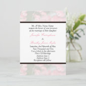 Roze Dogwood Wedding Briefpapier Uitnodigingen (Staand voorkant)