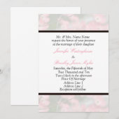 Roze Dogwood Wedding Briefpapier Uitnodigingen (Voorkant / Achterkant)