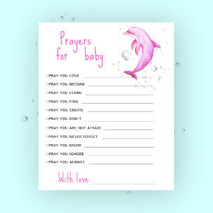 Roze dolfijn baby shower - gebeden voor baby