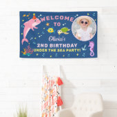 Roze dolfijn onder het Zee Geboortedatum Foto welk Spandoek (Insitu)