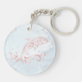 Roze dolfijn persoonlijke Sleutelhanger (Achterkant)