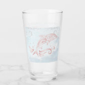 Roze dolfijn, speciaal glas (Achterkant)