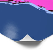 Roze dollaire tekening perfect poster (Hoek)