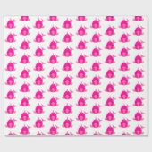 Roze Dolphin Wrapping Paper - Glanzend Cadeaupapier (Vlak)