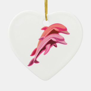 Roze Dolphins Ornament