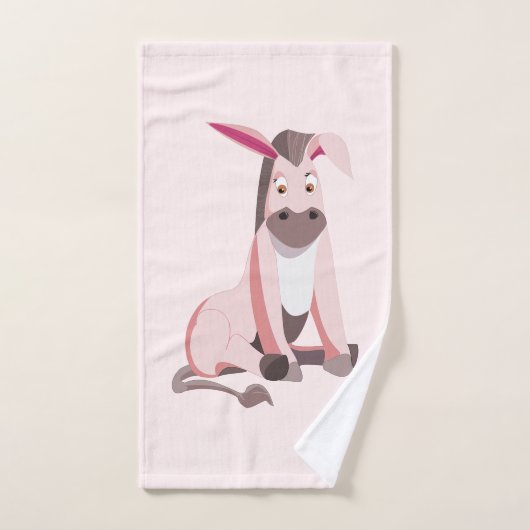 Roze Donkey Bad Handdoek (Handdoek)