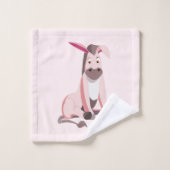 Roze Donkey Bad Handdoek (Wasdoekje)