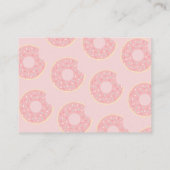Roze Donut Baby shower Advies Kaarten (Achterkant)