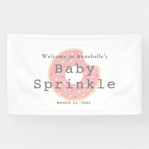 Roze Donut Baby Sprinkle / Douche Banner