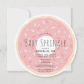 Roze Donut Baby Sprinkle Douche Circle Kaart (Voorkant)