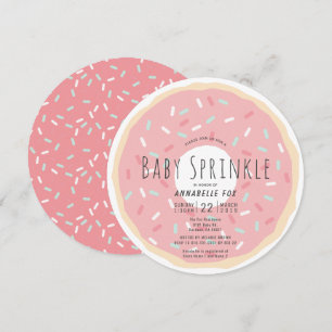 Roze Donut Baby Sprinkle Douche Circle Kaart
