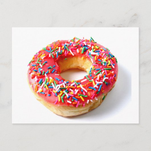 Roze Donut Briefkaart (Voorkant)