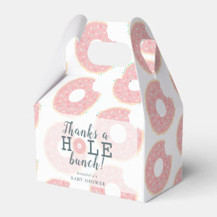 Roze Donut Dank u Baby shower Gift Favor Box Bedankdoosjes