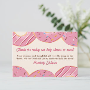 Roze Donut Delight Bedankkaart