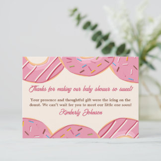 Roze Donut Delight Bedankkaart