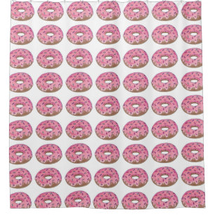 Roze Donut Donuts Doughnut Shower Curtain Douchegordijn