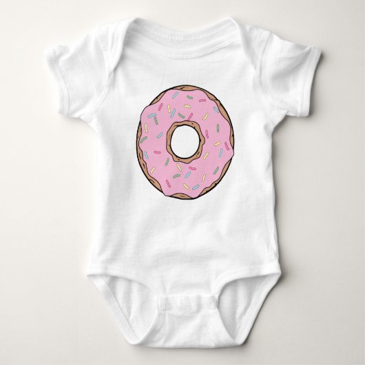 Roze Donut, Doughnut, Frosting, Icing, Sprinkles Romper (Voorkant)