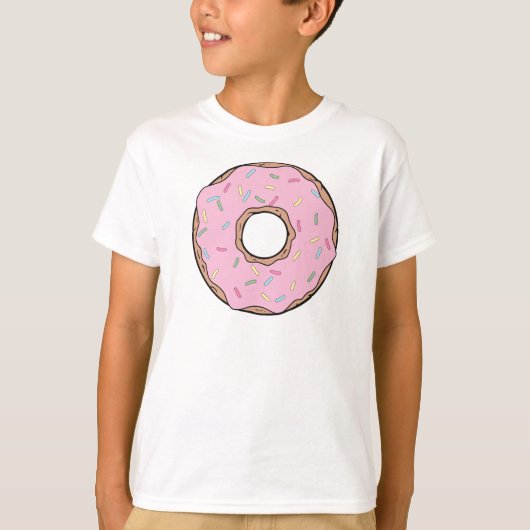 Roze Donut, Doughnut, Frosting, Icing, Sprinkles T-shirt (Voorkant)